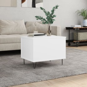 Mesa de centro madera contrachapada blanco 60x44,5x45 cm Mesa de centro madera contrachapada blanco 60x44,5x45 cm