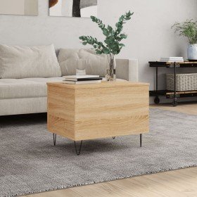 Mesa de centro madera contrachapada roble Sonoma 60x44,5x45 cm en Mesas de centro | Comprar online en Foro24