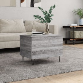 Mesa de centro madera contrachapada gris Sonoma 60x44,5x45 cm Mesa de centro madera contrachapada gris Sonoma 60x44,5x45 cm