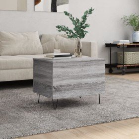 Mesa de centro madera contrachapada gris Sonoma 60x44,5x45 cm Mesa de centro madera contrachapada gris Sonoma 60x44,5x45 cm