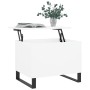 Mesa de centro madera contrachapada blanco 60x44,5x45 cm