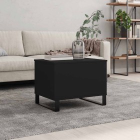 Mesa de centro madera contrachapada negro 60x44,5x45 cm Mesa de centro madera contrachapada negro 60x44,5x45 cm