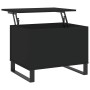 Mesa de centro madera contrachapada negro 60x44,5x45 cm
