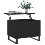 Mesa de centro madera contrachapada negro 60x44,5x45 cm