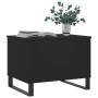 Mesa de centro madera contrachapada negro 60x44,5x45 cm