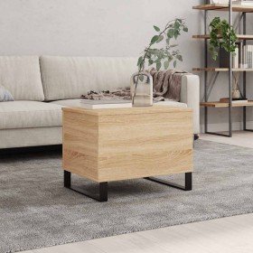 Mesa de centro madera contrachapada roble Sonoma 60x44,5x45 cm Mesa de centro madera contrachapada roble Sonoma 60x44,5x45 cm