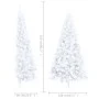 Halber künstlicher Weihnachtsbaum mit weißem PVC-Ständer 210 cm von vidaXL, Weihnachtsbäume - Ref: Foro24-328420, Preis: 46,9...