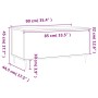 Mesa de centro madera contrachapada roble marrón 90x44,5x45 cm