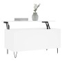 Mesa de centro madera contrachapada blanco 90x44,5x45 cm