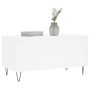 Mesa de centro madera contrachapada blanco 90x44,5x45 cm