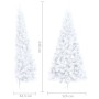 Half artificial Christmas tree with white PVC support 240 cm by vidaXL, Christmas trees - Ref: Foro24-328421, Price: 55,93 €,...