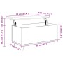 Mesa de centro madera contrachapada blanco 90x44,5x45 cm