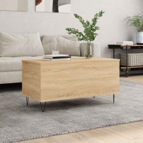 Mesa de centro madera contrachapada roble Sonoma 90x44,5x45 cm Mesa de centro madera contrachapada roble Sonoma 90x44,5x45 cm