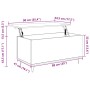 Mesa de centro madera contrachapada roble ahumado 90x44,5x45 cm