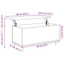 Mesa de centro madera contrachapada roble marrón 90x44,5x45 cm