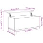 Mesa de centro madera contrachapada blanco 90x44,5x45 cm