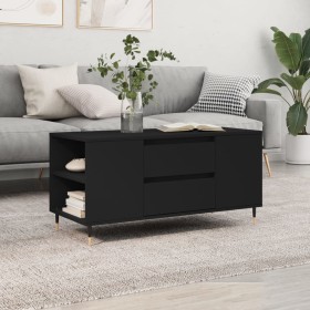 Mesa de centro madera de ingeniería negro 102x44,5x50 cm Mesa de centro madera de ingeniería negro 102x44,5x50 cm