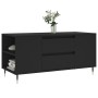 Mesa de centro madera de ingeniería negro 102x44,5x50 cm