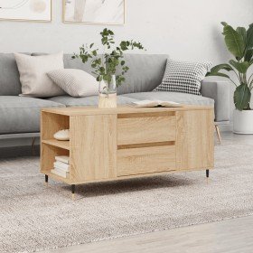 Mesa de centro madera de ingeniería roble Sonoma 102x44,5x50 cm Mesa de centro madera de ingeniería roble Sonoma 102x44,5x50 cm