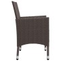 Juego de comedor para jardín de 5 piezas marrón