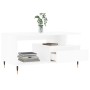 Mesa de centro madera contrachapada blanca 90x49x45 cm