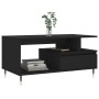 Mesa de centro madera contrachapada negro 90x49x45 cm