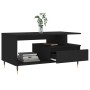 Mesa de centro madera contrachapada negro 90x49x45 cm