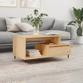 Mesa de centro madera contrachapada roble Sonoma 90x49x45 cm Mesa de centro madera contrachapada roble Sonoma 90x49x45 cm