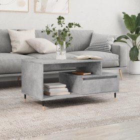 Mesa de centro madera contrachapada gris hormigón 90x49x45 cm en Mesas de centro | Comprar online en Foro24