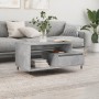 Mesa de centro madera contrachapada gris hormigón 90x49x45 cm