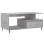 Mesa de centro madera contrachapada gris hormigón 90x49x45 cm