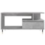 Mesa de centro madera contrachapada gris hormigón 90x49x45 cm