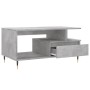 Mesa de centro madera contrachapada gris hormigón 90x49x45 cm
