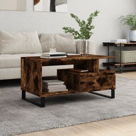Mesa de centro madera contrachapada roble ahumado 90x49x45 cm Mesa de centro madera contrachapada roble ahumado 90x49x45 cm