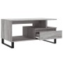Mesa de centro madera contrachapada gris Sonoma 90x49x45 cm