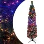 Narrow artificial Christmas tree with fiber optic support, 120 cm. by vidaXL, Christmas trees - Ref: Foro24-328443, Price: 51...
