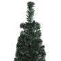 Narrow artificial Christmas tree with fiber optic support, 120 cm. by vidaXL, Christmas trees - Ref: Foro24-328443, Price: 51...