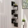 Glossy black chipboard wall corner shelf 19x19x123 cm by vidaXL, Shelves and shelves - Ref: Foro24-326838, Price: 34,26 €, Di...