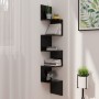 Eckwandregal aus glänzendem schwarzem Holzwerkstoff von vidaXL, Regale und Regale - Ref: Foro24-326838, Preis: 35,01 €, Rabat...