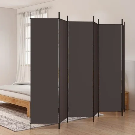 Divider screen with 6 brown fabric panels 300x200 cm by vidaXL, Room dividers - Ref: Foro24-350191, Price: 46,19 €, Discount: %