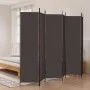 Biombo divisor de 6 paneles de tela marrón 300x200 cm de vidaXL, Divisores de ambientes - Ref: Foro24-350191, Precio: 46,19 €...