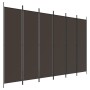 Biombo divisor de 6 paneles de tela marrón 300x200 cm de vidaXL, Divisores de ambientes - Ref: Foro24-350191, Precio: 47,06 €...