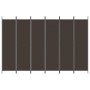 Biombo divisor de 6 paneles de tela marrón 300x200 cm de vidaXL, Divisores de ambientes - Ref: Foro24-350191, Precio: 47,06 €...