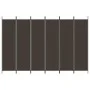 Divider screen with 6 brown fabric panels 300x200 cm by vidaXL, Room dividers - Ref: Foro24-350191, Price: 46,19 €, Discount: %