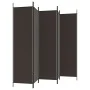Divider screen with 6 brown fabric panels 300x200 cm by vidaXL, Room dividers - Ref: Foro24-350191, Price: 46,19 €, Discount: %