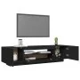 TV-Schrank mit LED-Leuchten schwarz 160x35x40 cm von vidaXL, TV-Möbel - Ref: Foro24-804428, Preis: 102,83 €, Rabatt: %
