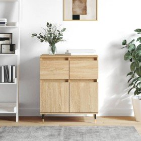 Aparador de madera contrachapada roble Sonoma 60x35x70 cm Aparador de madera contrachapada roble Sonoma 60x35x70 cm