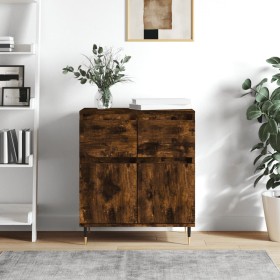 Aparador madera contrachapada color roble ahumado 60x35x70 cm Aparador madera contrachapada color roble ahumado 60x35x70 cm