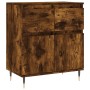Aparador madera contrachapada color roble ahumado 60x35x70 cm