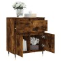 Aparador madera contrachapada color roble ahumado 60x35x70 cm